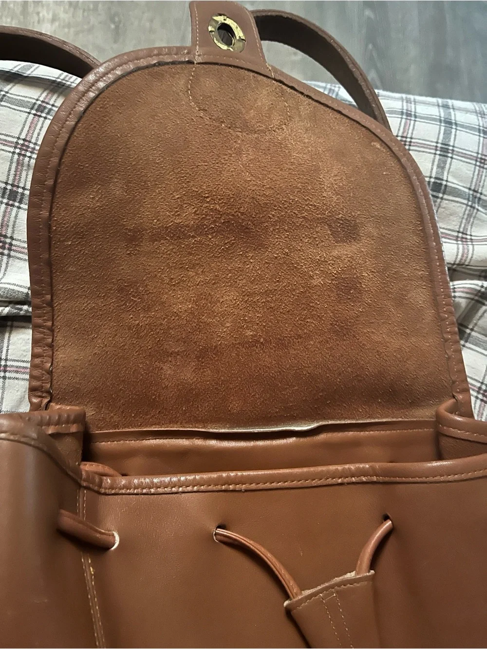 Old Coach Backpack Brown Turnlock  Vintage Leather Made In USA